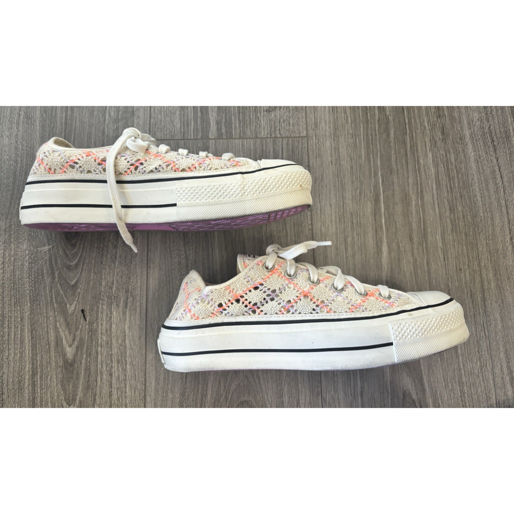 Converse Chuck Taylor Crochet Knit Platform Sneakers Women’s 9 Low Top Festival - Picture 7 of 10